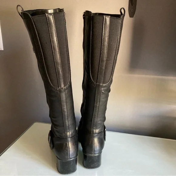 Black Laura Ashley Knee-High Boots - Picture 4 of 7